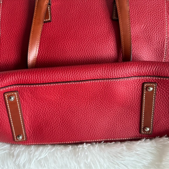 Dooney & Bourke Red Pebbled Leather Tote - Picture 3 of 4